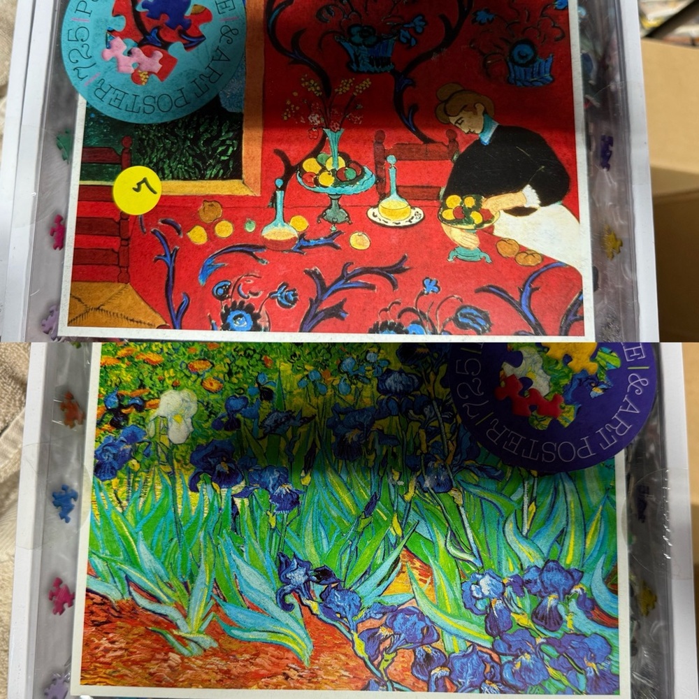 🎨 Deluxe Art Poster Puzzles Set of 2 | 725 Pieces Each Famous Artwork Collection